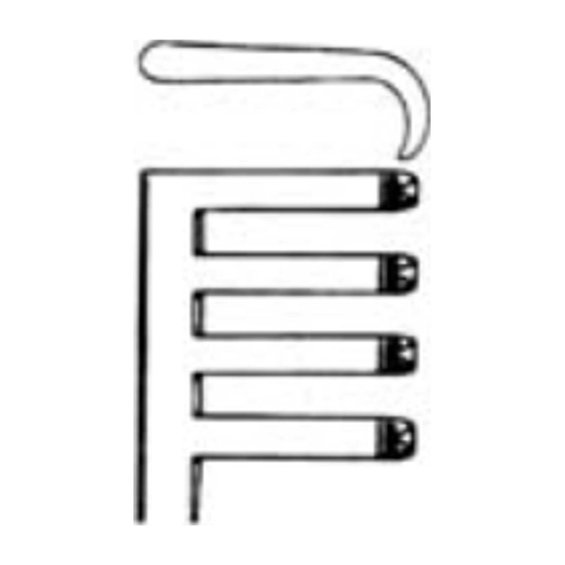 Adson Hinged Blade Retractor, Blunt, 3 X 4, 3 X 4, 16 cm