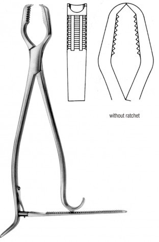 Lane Bone Holding Forceps 33 cm
