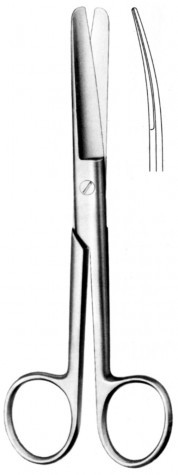 Operating Scissors Standard Cur. BL/BL 16.5 cm
