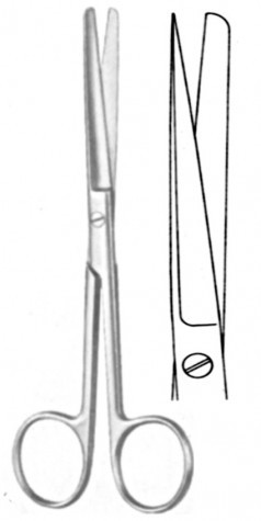Grazil Operating Scissors Str. SH/BL 14.5 cm
