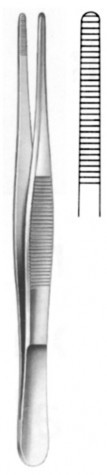 Dressing Forceps Narrow Serrated 13 cm
