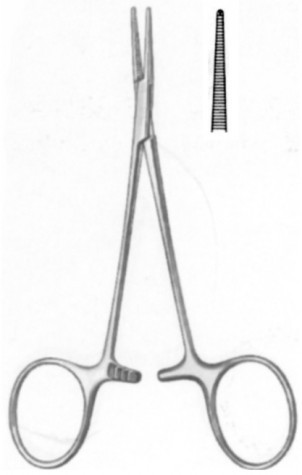 Micro Halsted Mosquito Forceps Str. (1x2th) 12.5 cm
