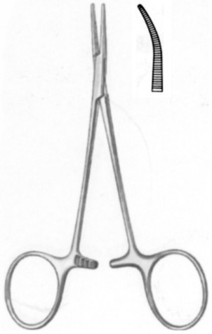 Micro Hartmann Haemostatic Forceps Cur. (1x2th) 10 cm
