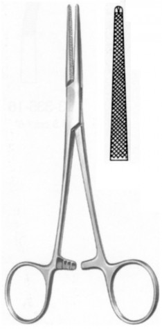 Lovelace Haemostatic Forceps Cross Serr. (1x2th) 16 cm 
