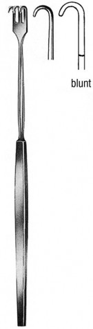 Tracheal Retractor Blunt Serrated Handle (1 Prong) 16.5 cm
