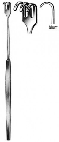 Tracheal Retractor Blunt (3 Prong) 16.5 cm
