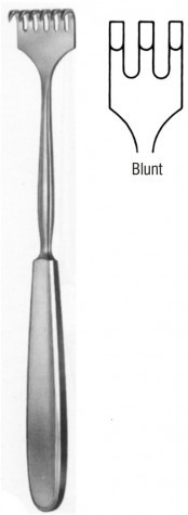 Volkmann Retractor Blunt (3 Prong) 21.5 cm Hollow Handle
