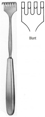 Volkmann Retractor Blunt (4 Prong) 21.5 cm Hollow Handle
