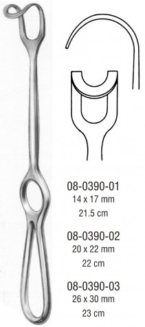 Middeldorpf Retractor (14x17mm ) 21.5 cm 
