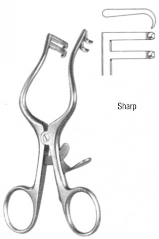 Plester Self Retaning Retractor Blunt (2x2 Prong) 13 cm
