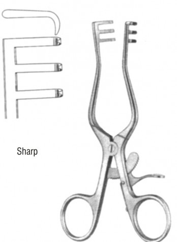Millingan Retractor Blunt (3x3 Prong) 13.5 cm
